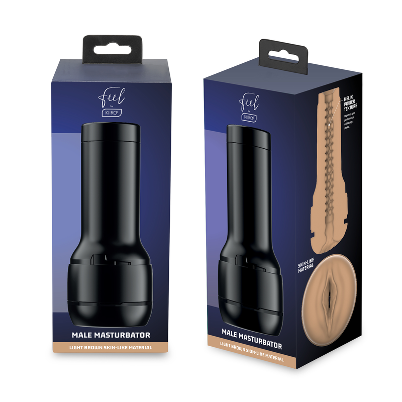 KIIROO - ESTIMULADOR MASTURBADOR FEEL STROKER - MARROM CLARO 