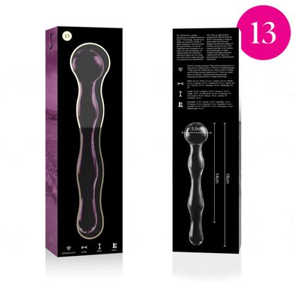 NEBULA SERIE VON IBIZA - MODELL 13 DILDO BOROSILIKATGLAS KLAR 18 CM -O- 3,5 CM