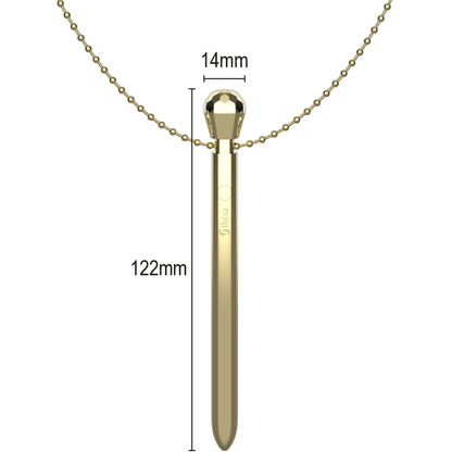 IBIZA - COLAR ESTIMULADOR DE BOLSO DE CLITÓRIS CARREGADOR USB 12 MODOS DE VIBRAÇÃO DOURADO 12,2 X 1,5