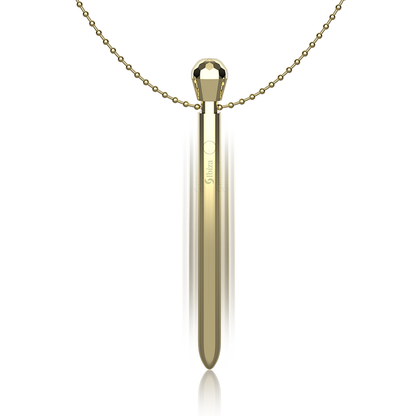 IBIZA - COLAR ESTIMULADOR DE BOLSO DE CLITÓRIS CARREGADOR USB 12 MODOS DE VIBRAÇÃO DOURADO 12,2 X 1,5