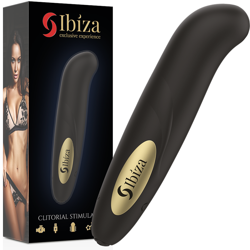 IBIZA - ESTIMULADOR DE CLITÓRIS CARREGADOR USB 10 MODOS DE VIBRAÇÃO DOURADO 13 X 2,9