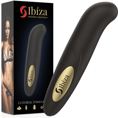 IBIZA - ESTIMULADOR DE CLITÓRIS CARREGADOR USB 10 MODOS DE VIBRAÇÃO DOURADO 13 X 2,9