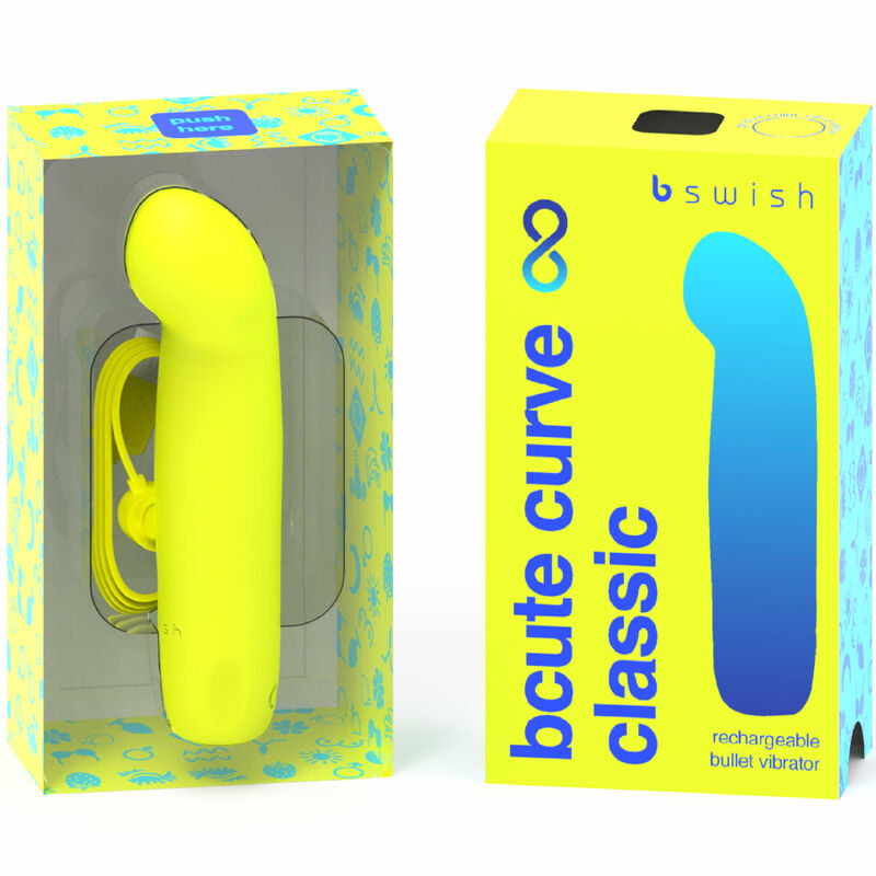 B SWISH - BCUTE CURVE INFINITE CLASSIC VIBRADOR DE SILICONE RECARREGÁVEL AMARELO