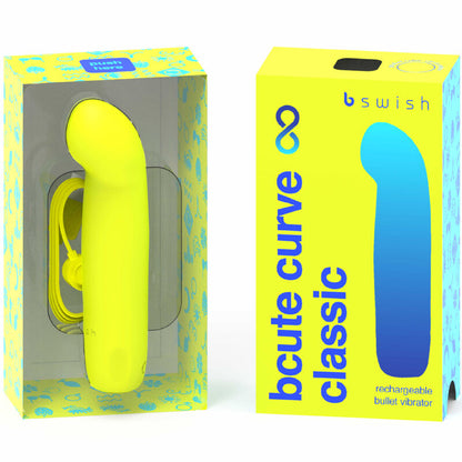 B SWISH - BCUTE CURVE INFINITE CLASSIC VIBRADOR DE SILICONE RECARREGÁVEL AMARELO
