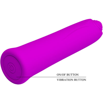 PRETTY LOVE - CURTIS MINI SUPER POWER VIBRADOR 12 VIBRAÇÕES DE SILICONE VIOLETA