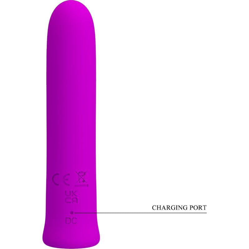PRETTY LOVE - CURTIS MINI SUPER POWER VIBRADOR 12 VIBRAÇÕES DE SILICONE VIOLETA