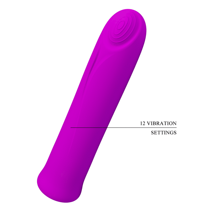 PRETTY LOVE - CURTIS MINI SUPER POWER VIBRADOR 12 VIBRAÇÕES DE SILICONE VIOLETA