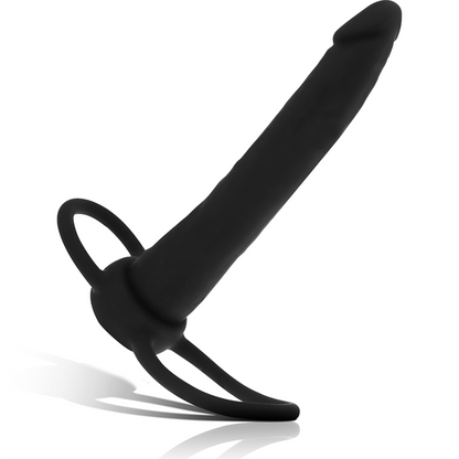 MITOLOGIA - COBI ONYX DILDO ANAL COM ANEL DE PAU E TESTÍCULO 13 CM SILICONE
