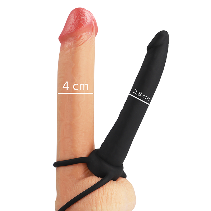 MITOLOGIA - COBI ONYX DILDO ANAL COM ANEL DE PAU E TESTÍCULO 13 CM SILICONE