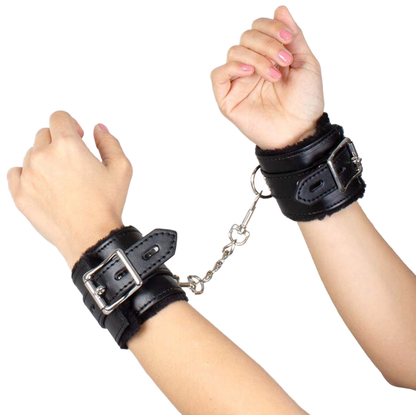 SECRETPLAY - SCHWARZE BONDAGE-HANDSCHELLEN, BDSM-KOLLEKTION