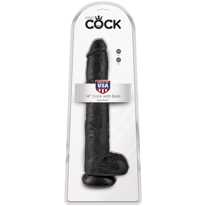 KING COCK - PÊNIS REALISTA COM BOLAS 30,5 CM PRETO