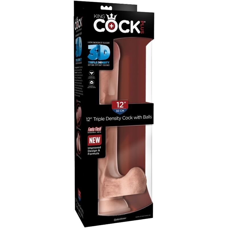 KING COCK - REALISTISCHER PENIS MIT HODEN 3D 24,8 CM LEICHT