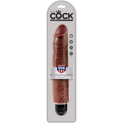 KING COCK - VIBRADOR DE PÊNIS REALÍSTICO 25,6 CM MARROM