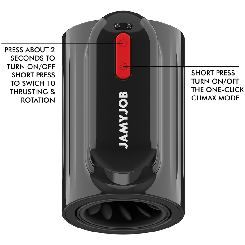 JAMYJOB - MASTURBADOR VORTEX THRUSTING E 360 ROTATE TECH TURBO MODE