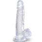 KING COCK - CLEAR REALISTIC PENIS WITH BALLS 15.2 CM TRANSPARENT