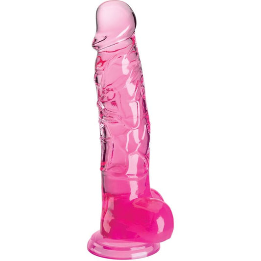 KING COCK - PÊNIS REALISTA CLARO COM BOLAS 16,5 CM ROSA