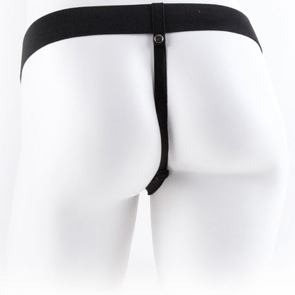 FETISH FANTASY SERIES - ARREIO AJUSTÁVEL CONTROLE REMOTO PÊNIS REALISTA COM TESTÍCULOS 17,8 CM