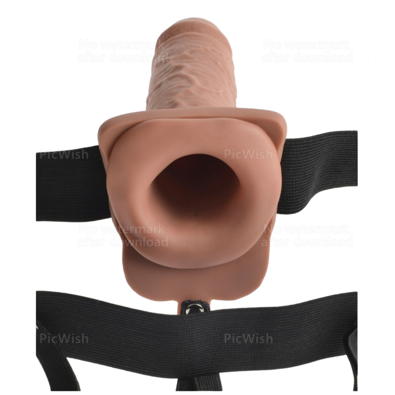 FETISH FANTASY SERIES - VERSTELLBARER HARNESS REALISTISCHER PENIS MIT KUGELN, WIEDERAUFLADBAR UND VIBRATOR 17,8 CM