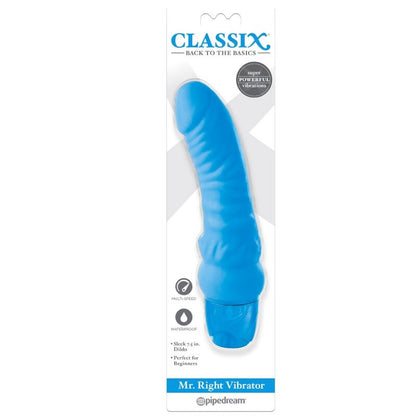CLASSIX - DILDO VIBRATÓRIO MR. RIGHT MULTI-SPEED 15,5 CM AZUL