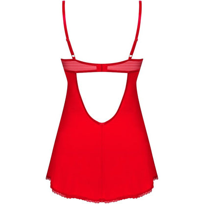 OBSESSIVE - CHEMISE E TANGA INGRIDIA VERMELHO XS/S