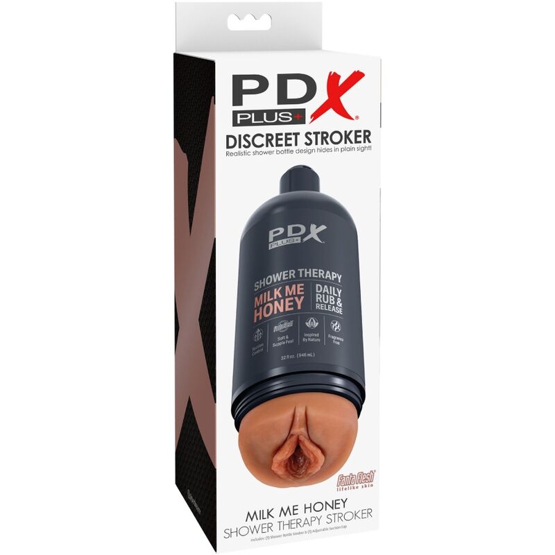 PDX PLUS - STROKER-MASTURBATOR, DISKRETES FLASCHENDESIGN, MILK ME, HONEY CANDY SHAMPOO