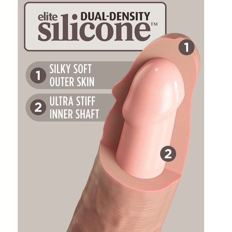KING COCK - DILDO DE SILICONE REALISTA ELITE 15,2 CM