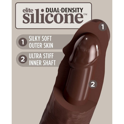 KING COCK - ELITE REALISTA SILICONE DILDO 28 CM MARROM