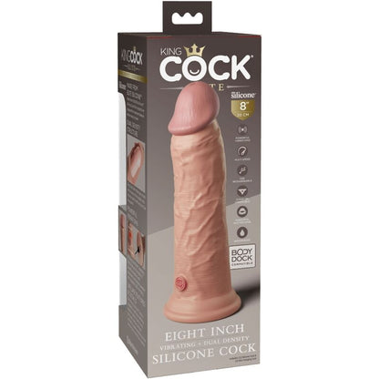 KING COCK - ELITE REALISTISCHER DILDO VIBRIEREND &amp; SILIKON 20,3 CM