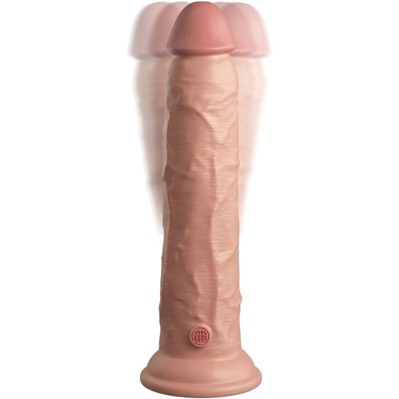 KING COCK - ELITE REALISTISCHER DILDO-VIBRATOR &amp; SILIKON-FERNBEDIENUNG 23 CM