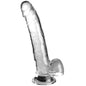 KING COCK - KLARER DILDO MIT HODEN 20,3 CM TRANSPARENT