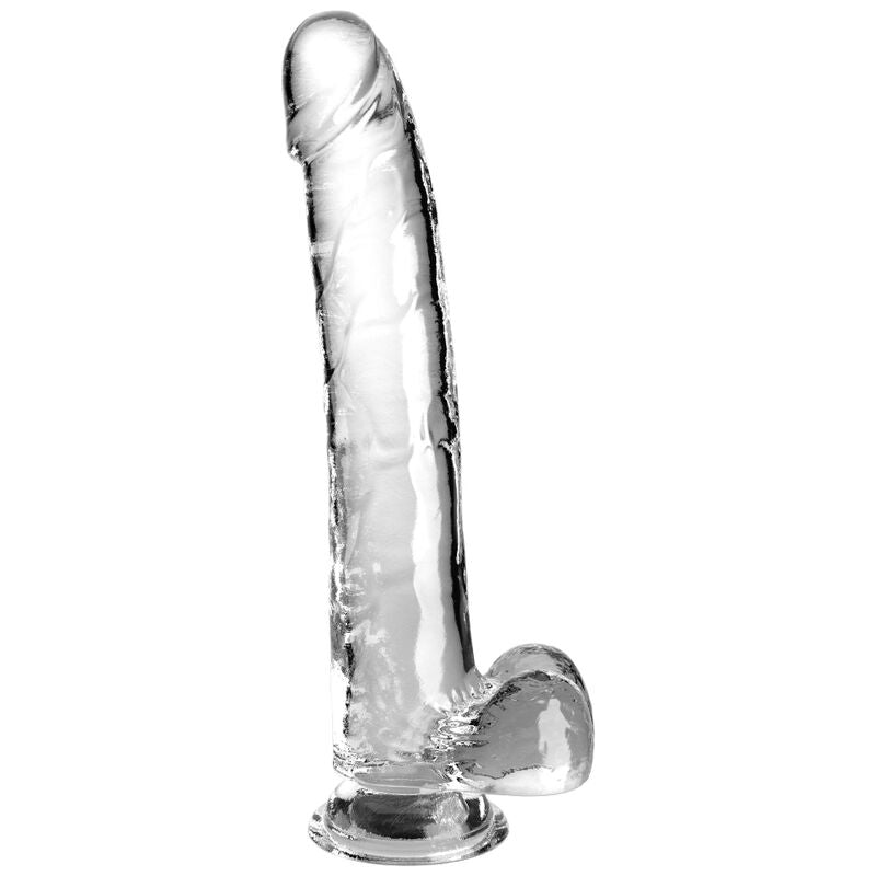 KING COCK - DILDO TRANSPARENTE COM TESTÍCULOS 24,8 CM TRANSPARENTE