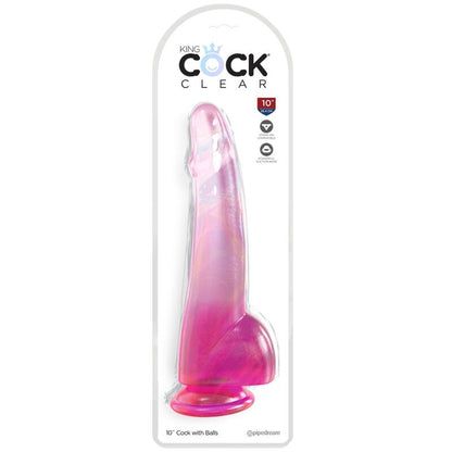 KING COCK - DILDO MIT HODEN 19 CM ROSA