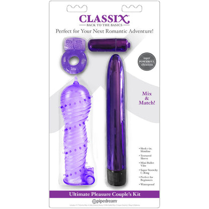 CLASSIX - KIT PARA CASAIS COM ANEL, BAINHA E BALAS ROXO