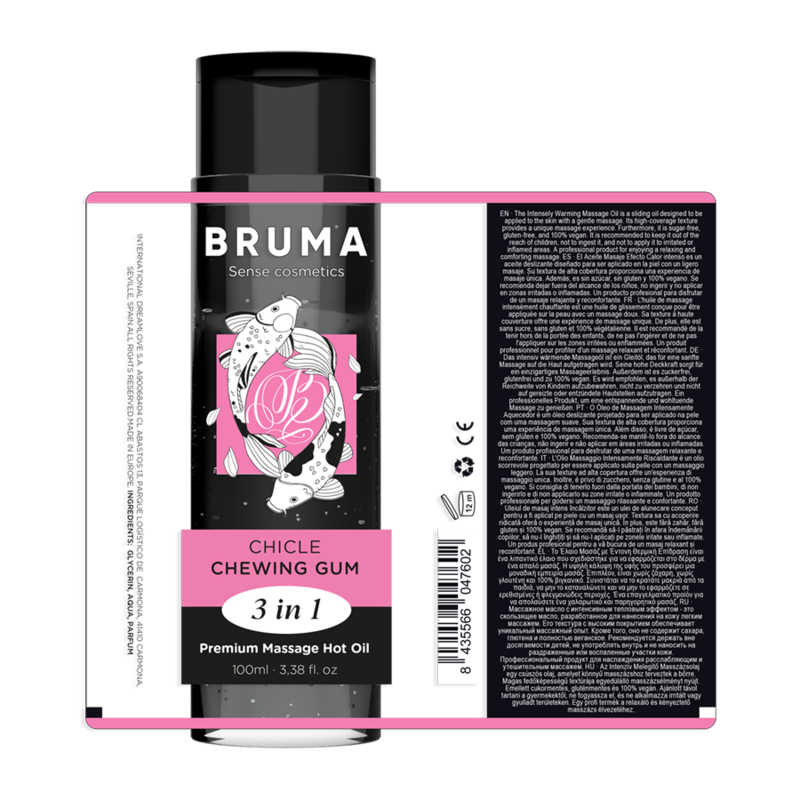 BRUMA - ÓLEO QUENTE DE MASSAGEM PREMIUM GOMA DE MASCAR 3 EM 1 - 100 ML