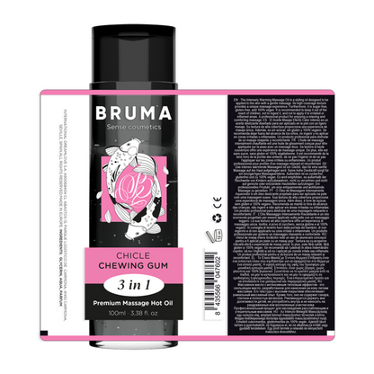 BRUMA - ÓLEO QUENTE DE MASSAGEM PREMIUM GOMA DE MASCAR 3 EM 1 - 100 ML