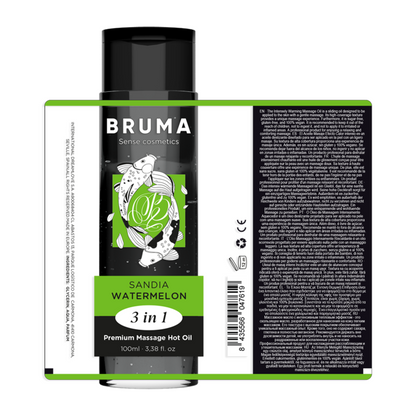 BRUMA - ÓLEO QUENTE DE MASSAGEM PREMIUM MELANCIA 3 EM 1 - 100 ML
