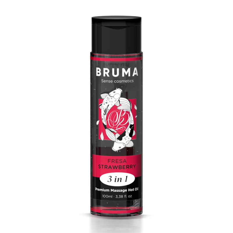 BRUMA - ÓLEO QUENTE DE MASSAGEM PREMIUM MORANGO 3 EM 1 - 100 ML