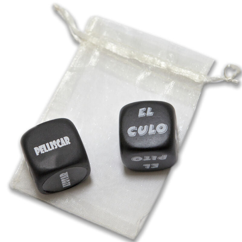 DIABLO PICANTE - BOLSA DE JOGO COM DADOS SADO 3 MM x 3 MM + DADOS DE PARTES DO CORPO