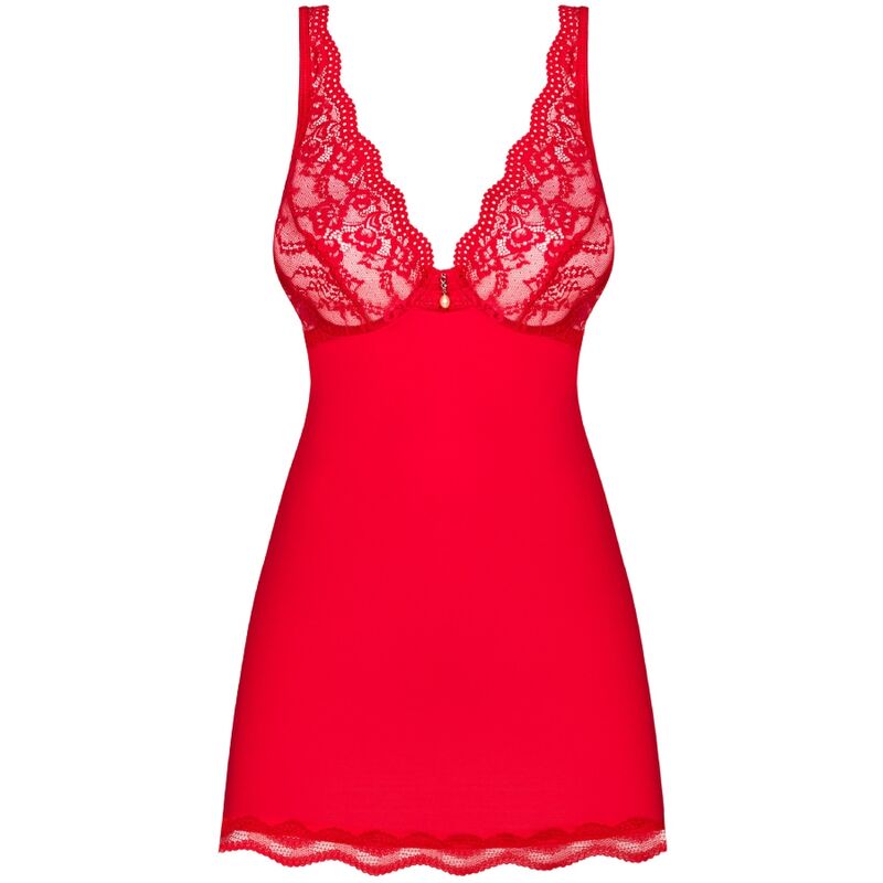 OBSESSIVE - LUVAE BABYDOLL E TANGA VERMELHO S/M