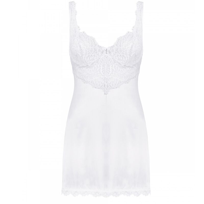 OBSESSIVE - AMOR BLANCO CHEMISE &amp; TANGA BRANCA S/M