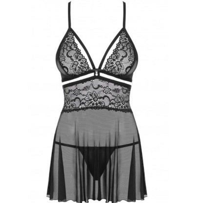 OBSESSIVE - 838-BAB-1 BABYSIDE & THONG BLACK S/M