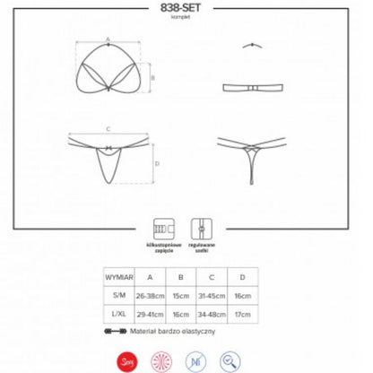 OBSESSIVE - 838 CONJUNTO DUAS PEÇAS PRETO S/M