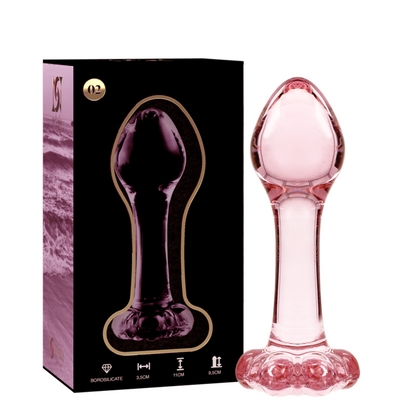 SÉRIE NEBULA DA IBIZA - MODELO 2 PLUG ANAL VIDRO BOROSILICADO TRANSPARENTE 11 CM -O- 3,5 CM