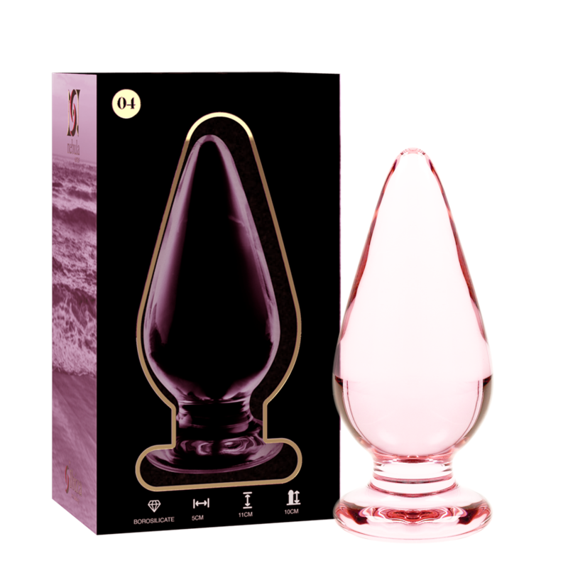 SÉRIE NEBULA DA IBIZA - MODELO 4 PLUG ANAL VIDRO BOROSILICADO TRANSPARENTE 11 CM -O- 5 CM
