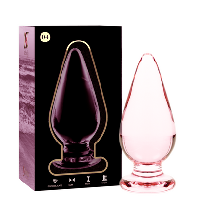SÉRIE NEBULA DA IBIZA - MODELO 4 PLUG ANAL VIDRO BOROSILICADO TRANSPARENTE 11 CM -O- 5 CM