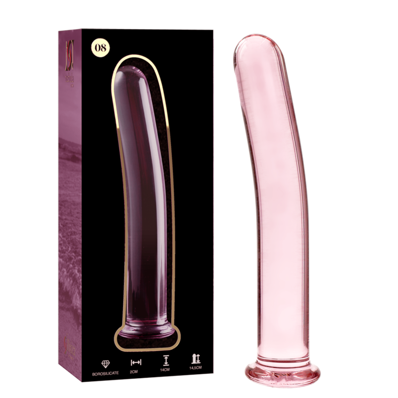 SÉRIE NEBULA DA IBIZA - MODELO 8 DILDO VIDRO BOROSILICADO TRANSPARENTE 14,5 CM -O- 2 CM