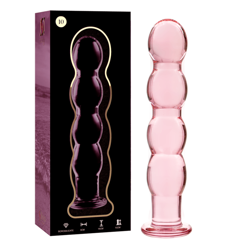 SÉRIE NEBULA DA IBIZA - MODELO 10 DILDO VIDRO BOROSILICADO TRANSPARENTE 16,5 CM -O- 3,5 CM