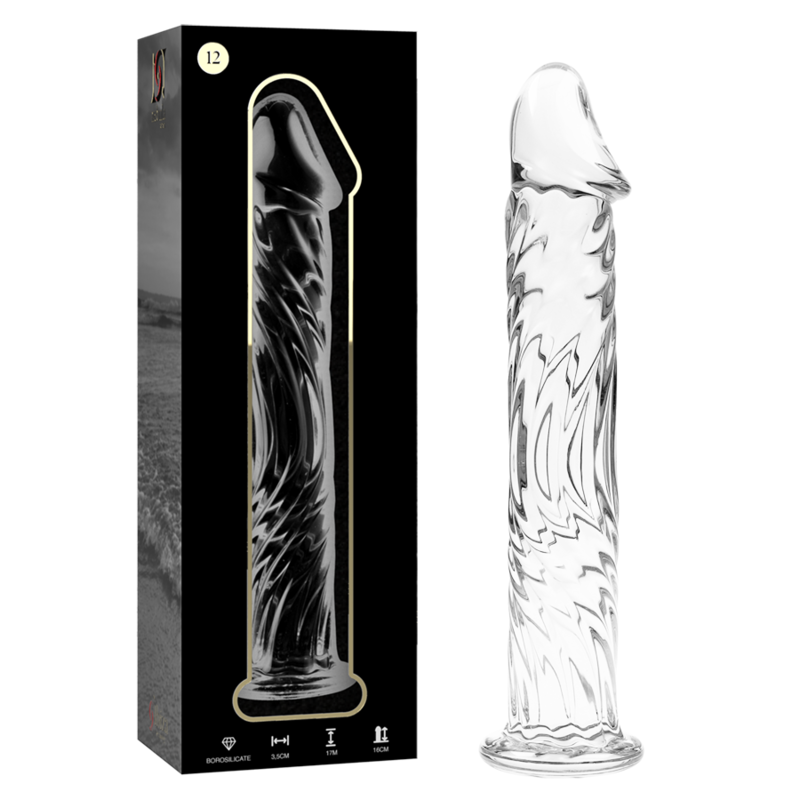 NEBULA SERIE VON IBIZA - MODELL 12 DILDO BOROSILIKATGLAS KLAR 17 CM -O- 3,5 CM