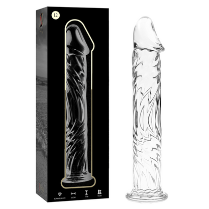 NEBULA SERIE VON IBIZA - MODELL 12 DILDO BOROSILIKATGLAS KLAR 17 CM -O- 3,5 CM