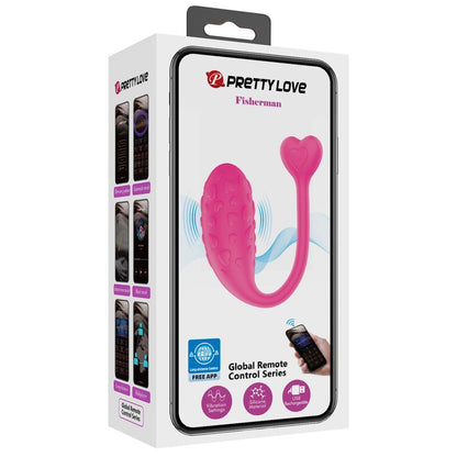 PRETTY LOVE - OVO VIBRATÓRIO PINK FISHER CONTROLADO POR APLICATIVO